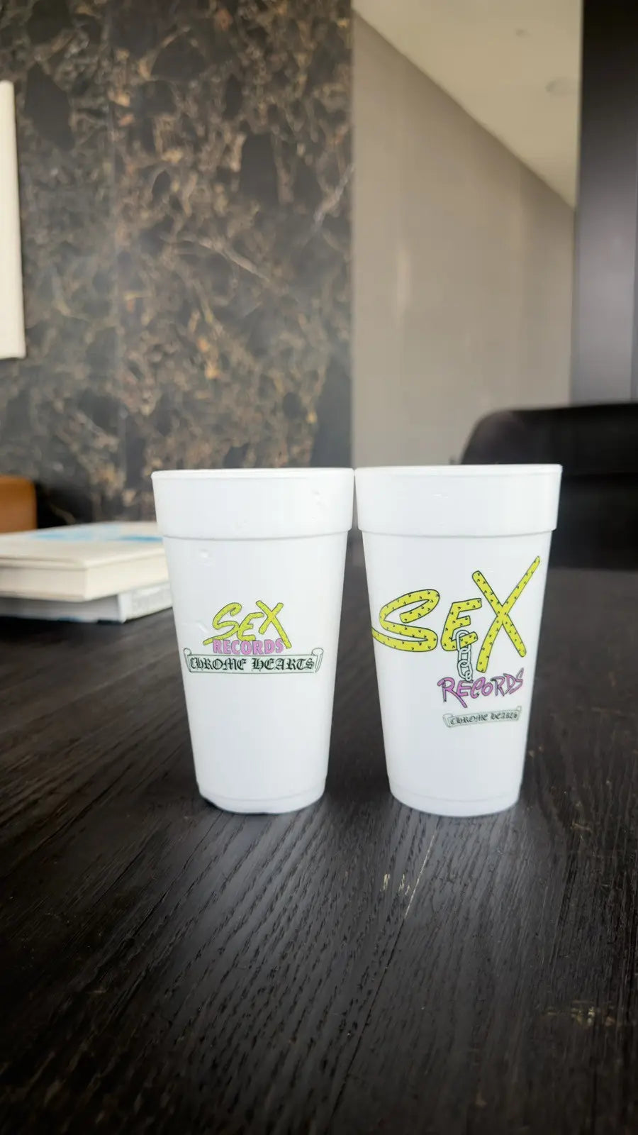 Chrome Hearts x Matty Boy "Sex Records" Styrofoam Cup Chrome Hearts