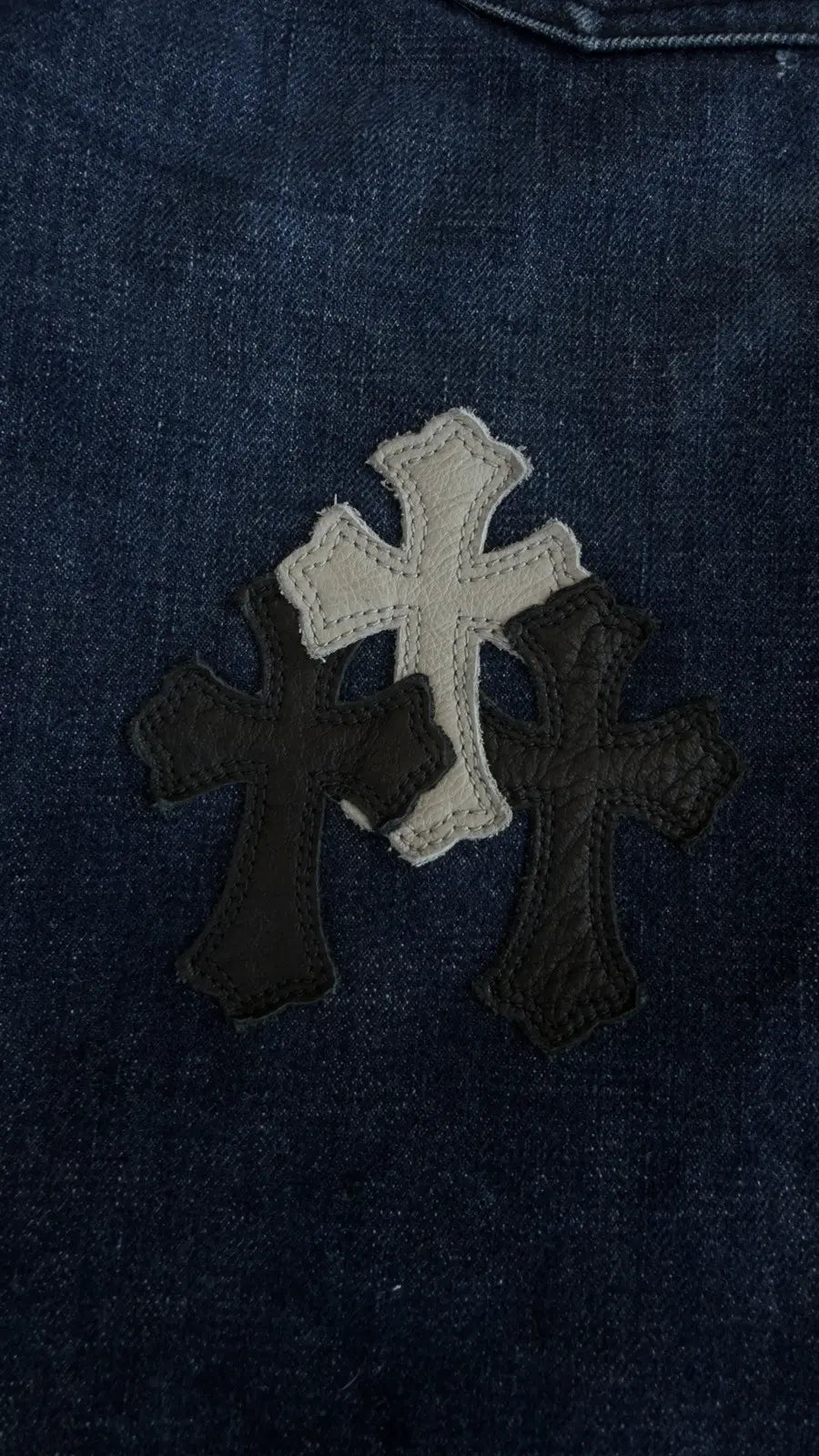 Chrome Hearts Cross Patch Denim Jeans Chrome Hearts
