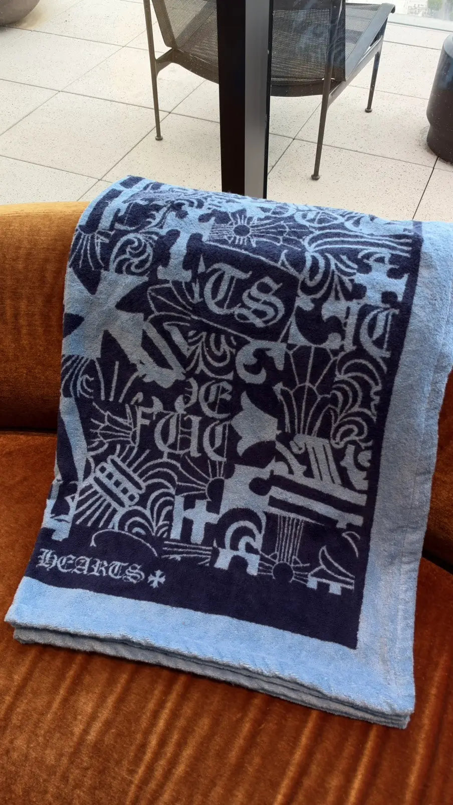 Chrome Hearts Multi Logo Jacquard Beach Towel Chrome Hearts