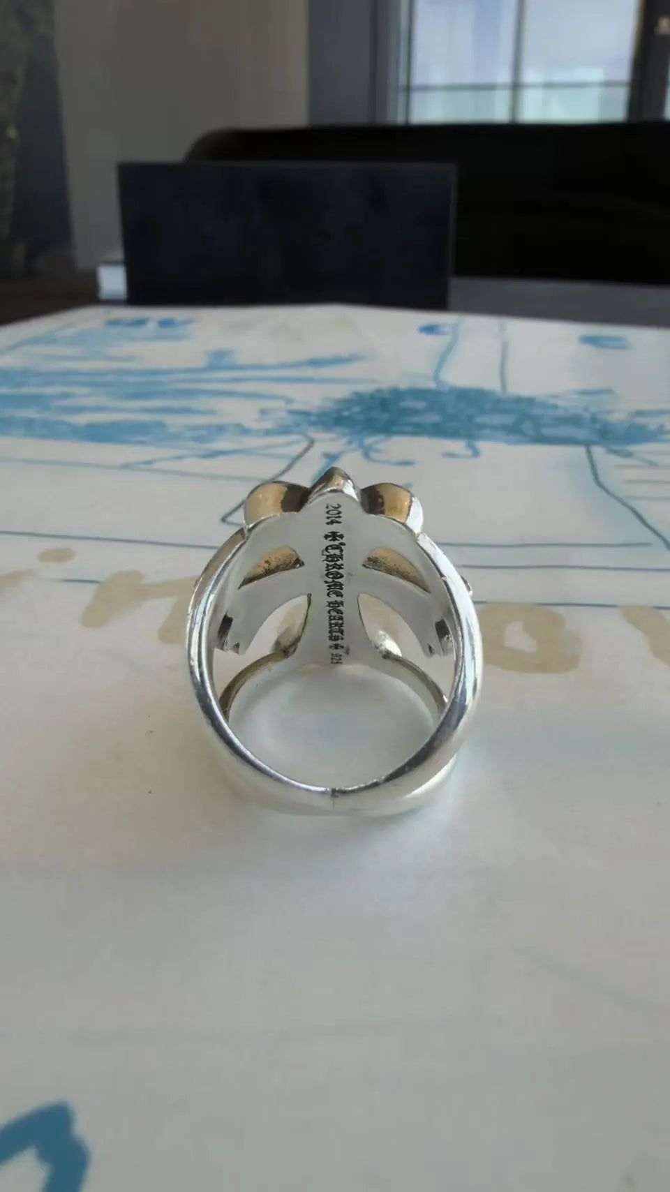 Chrome Hearts Infinity CH Cross Ring Crafted Size 8.5 Chrome Hearts