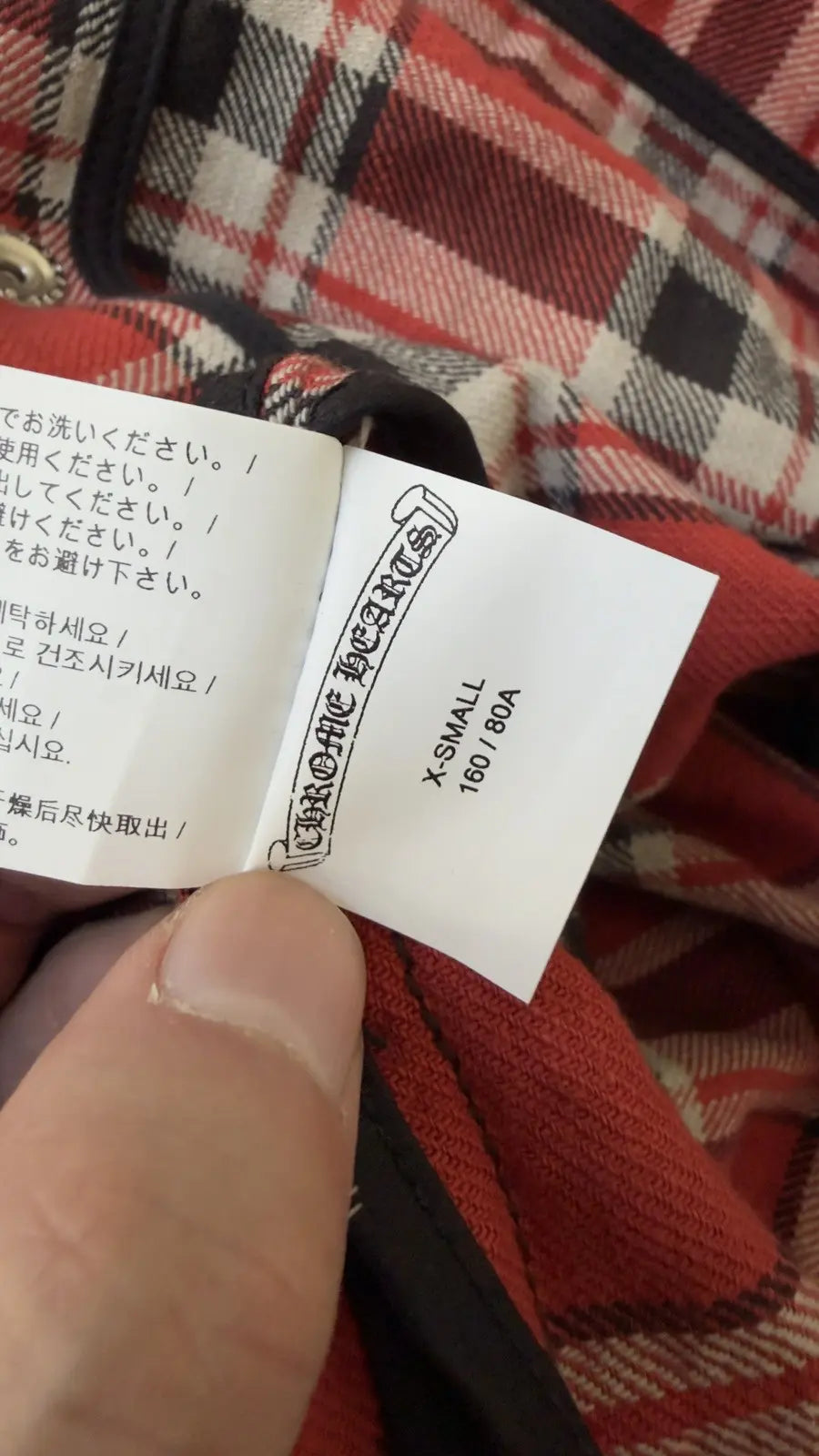 Chrome Hearts Work Dog Scripts Flannel Jacket