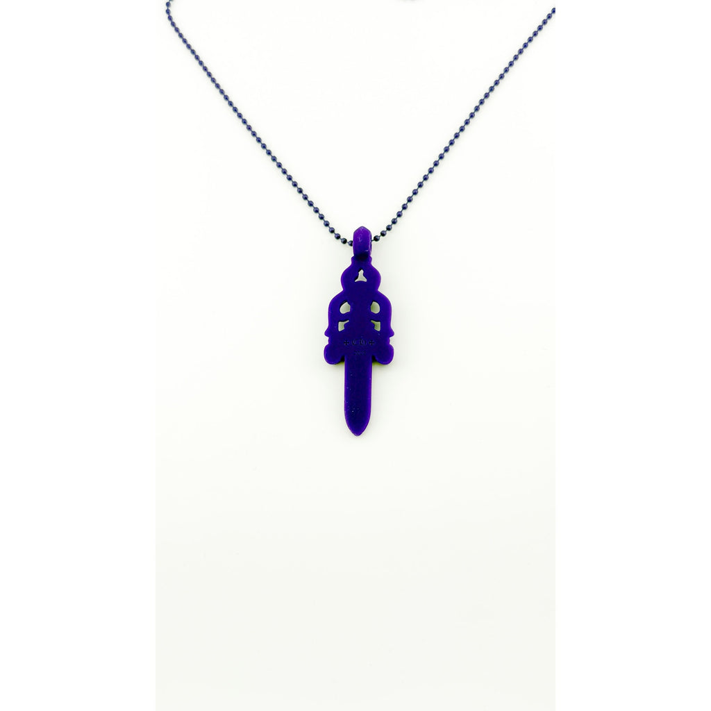 Chrome Hearts Silicone Purple Dagger Necklace