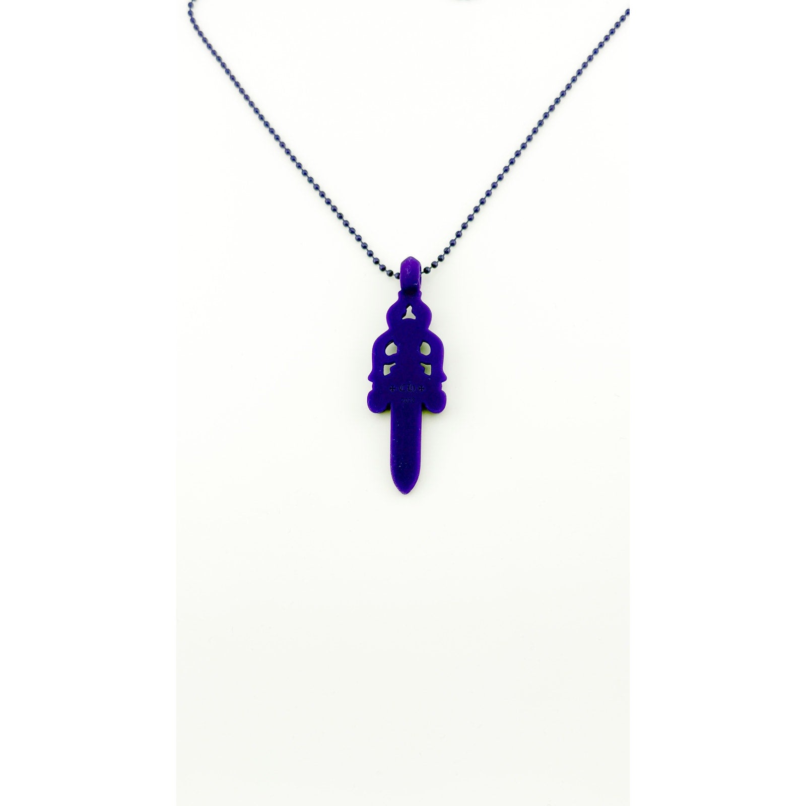 Chrome Hearts Silicone Purple Dagger Necklace