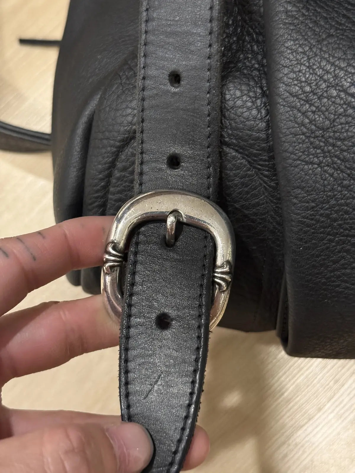 Chrome Hearts Multicolor Patch Leather Gunslinger Backpack