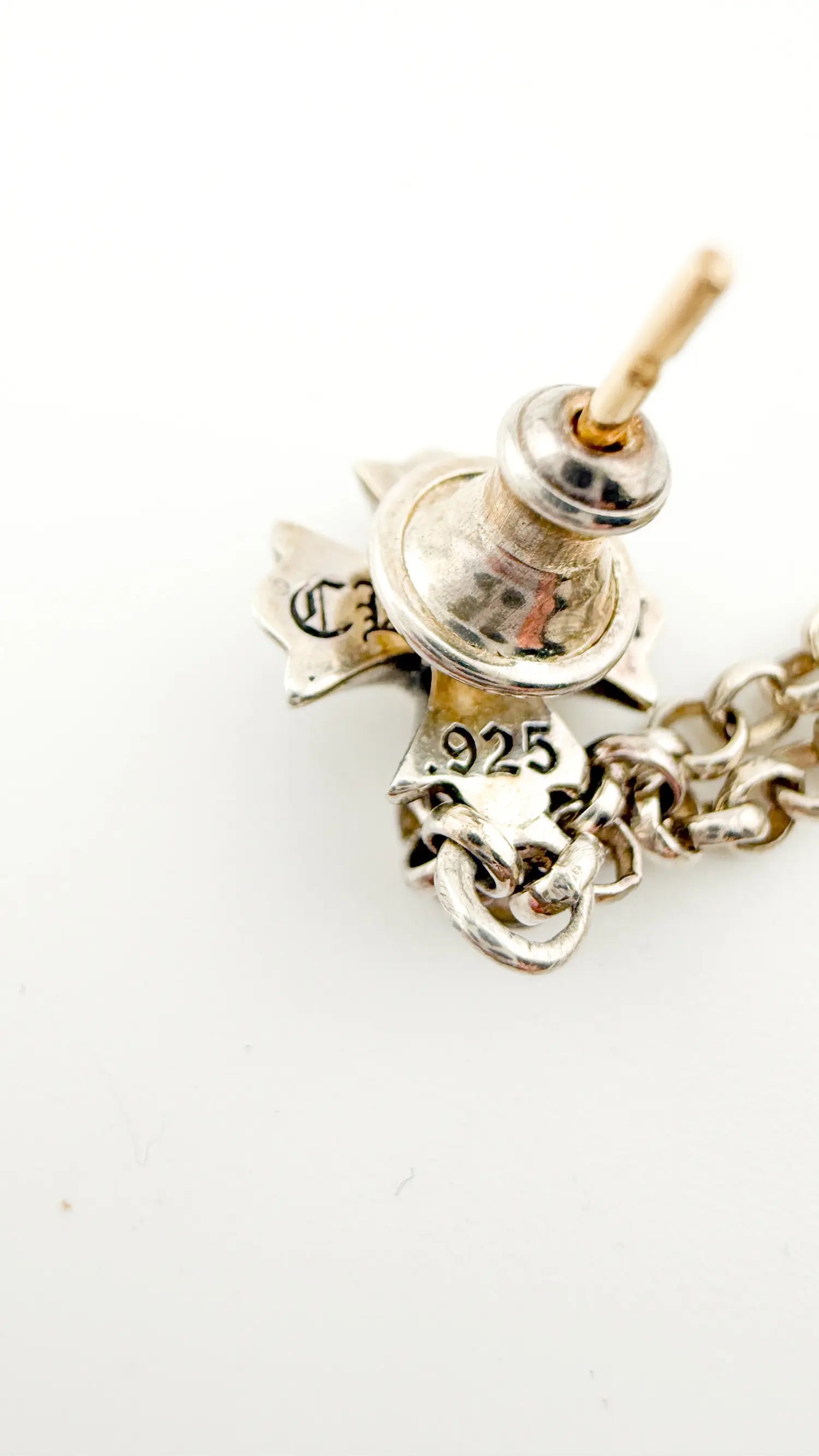 Chrome Hearts CH Plus Post Dice Left Side Earring