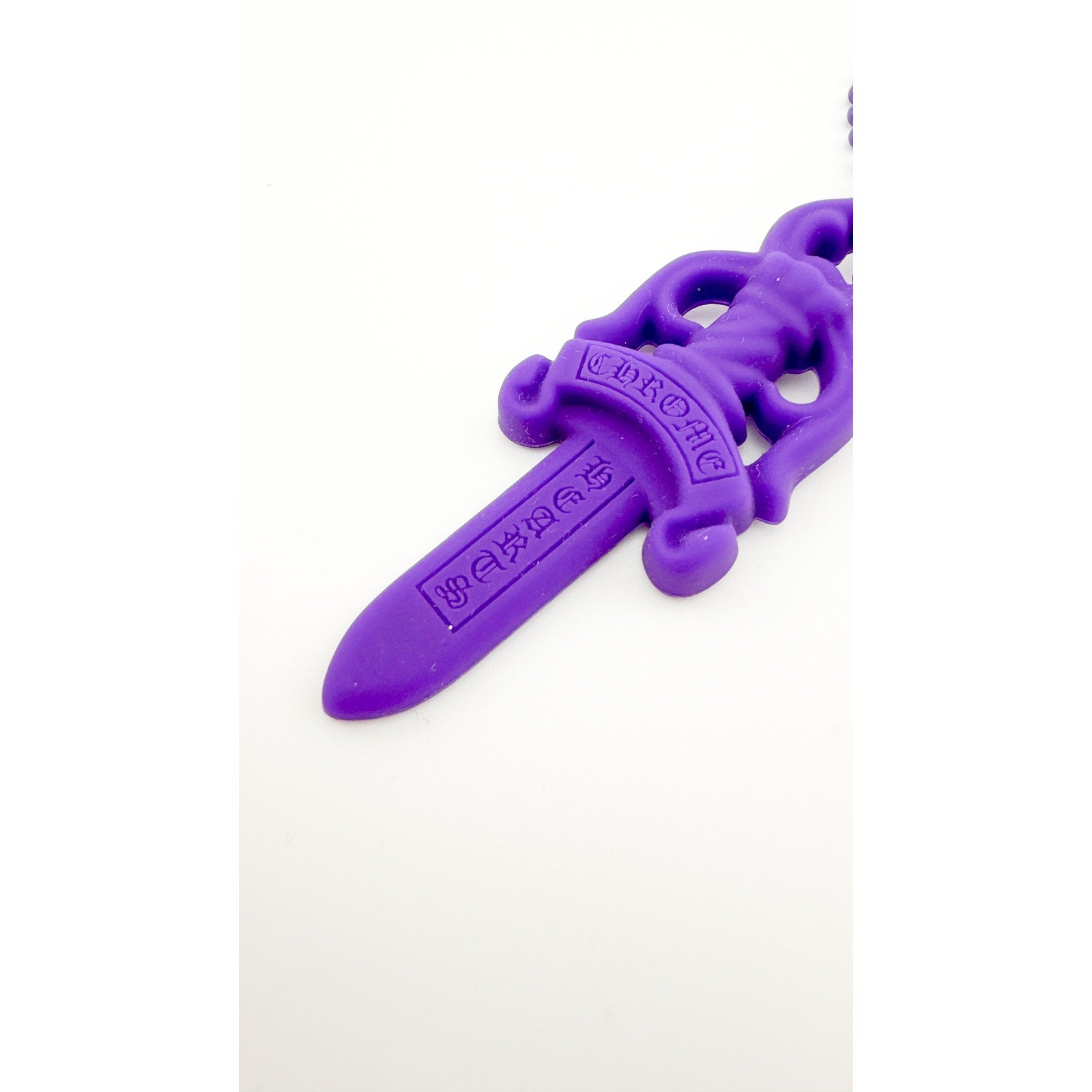 Chrome Hearts Silicone Purple Dagger Necklace