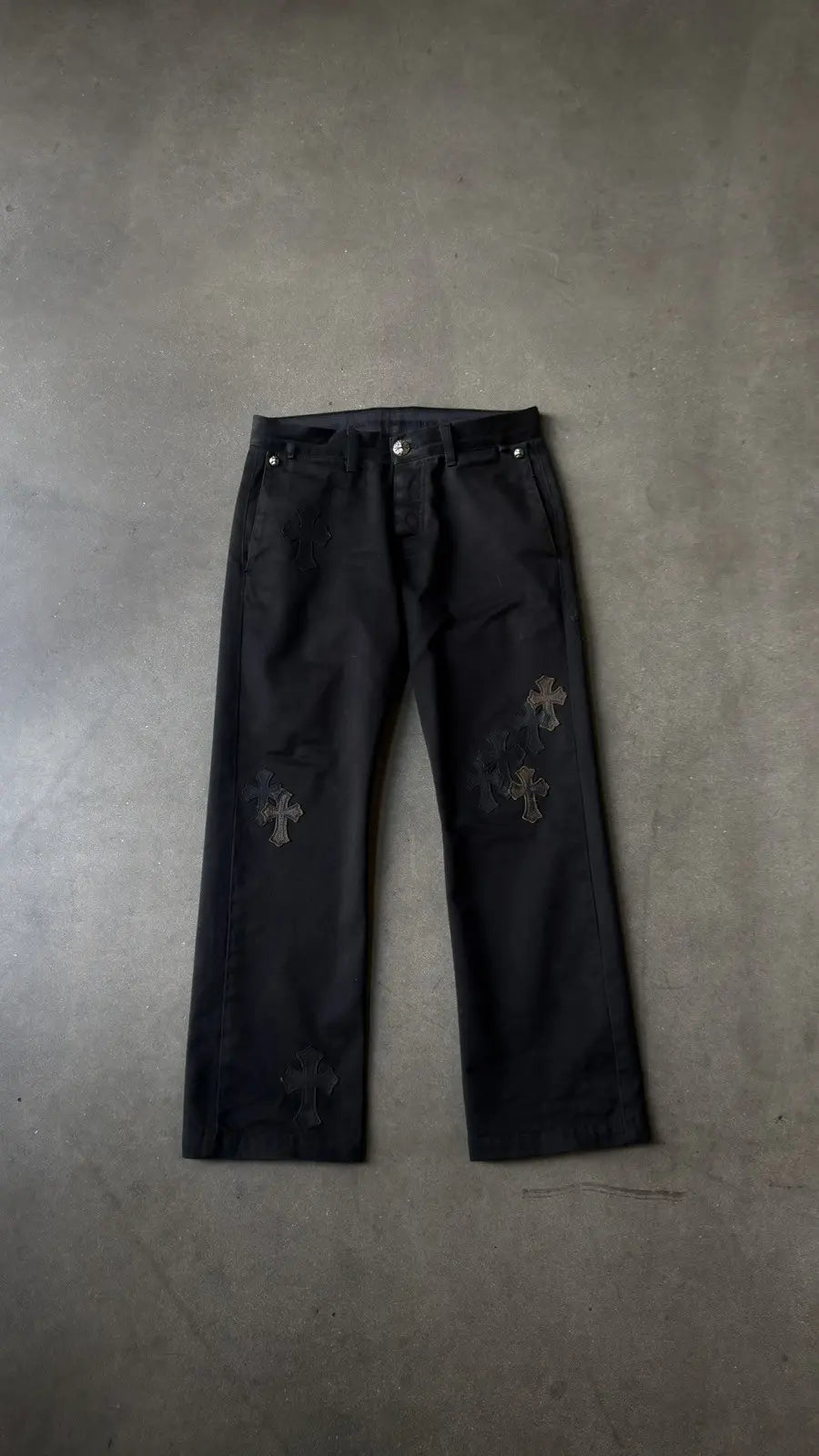 Chrome Hearts Flooded Back Patches Chino Pants