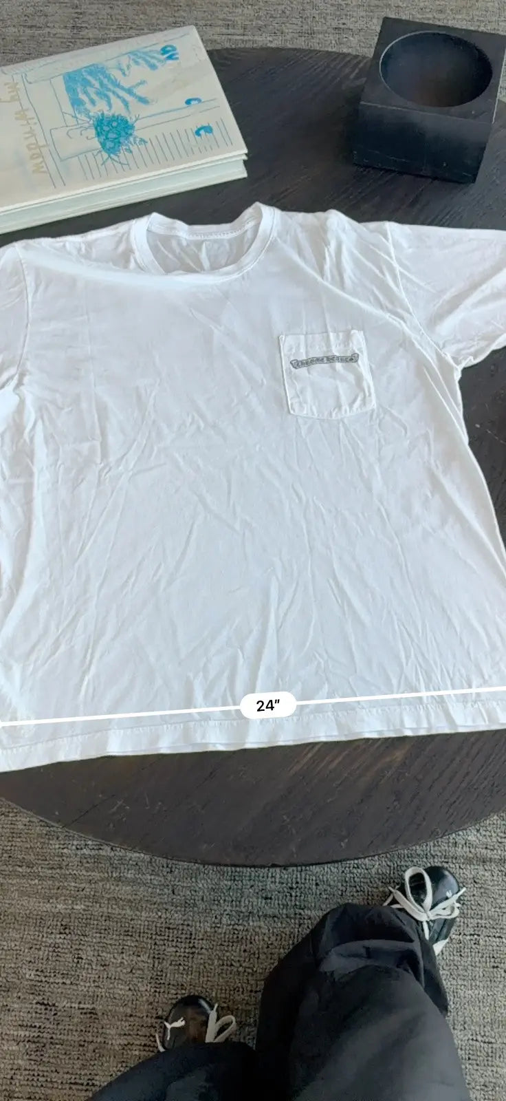 Chrome Hearts Scroll Logo Pocket T-Shirt Size XL Chrome Hearts