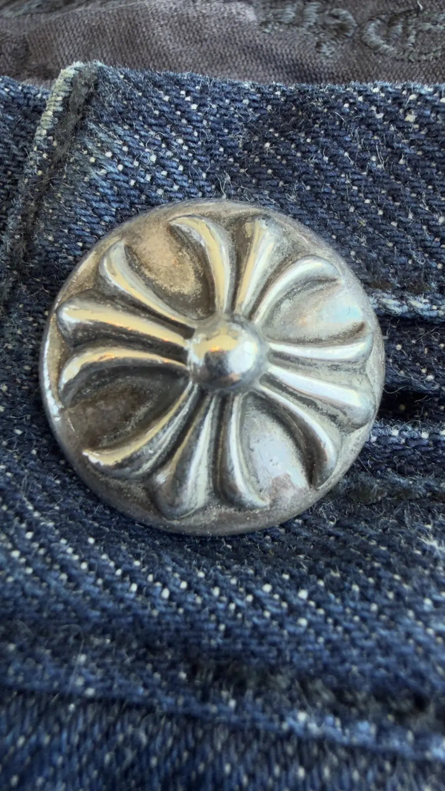Chrome Hearts Cross Patch Denim Jeans Chrome Hearts