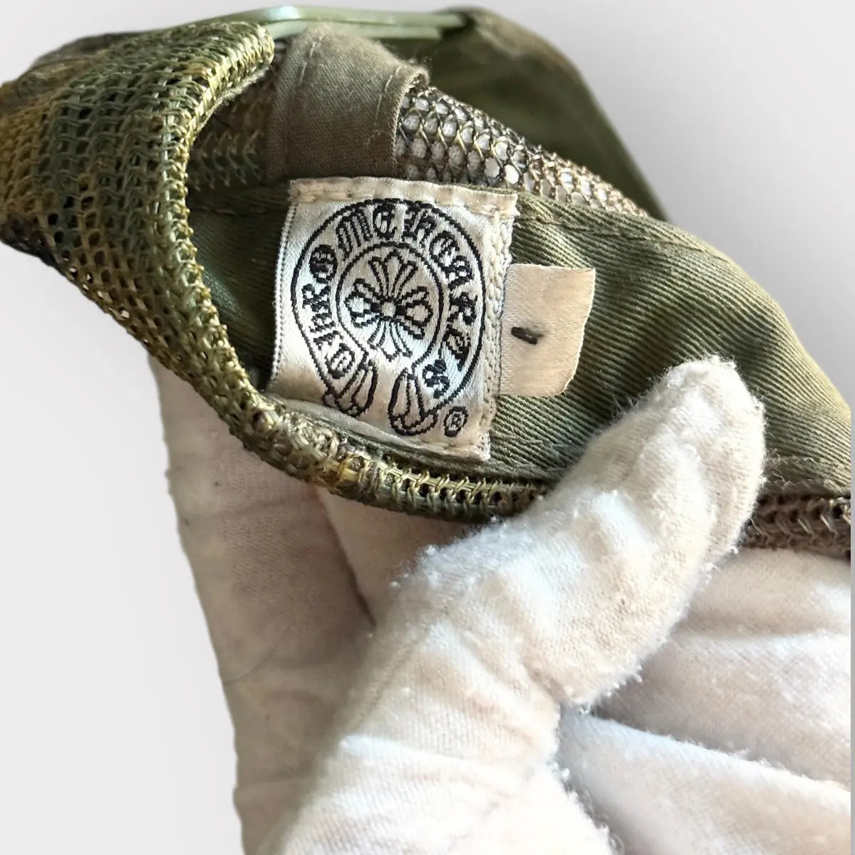 Chrome Hearts Fuck Leather Patch Camo Trucker Hat