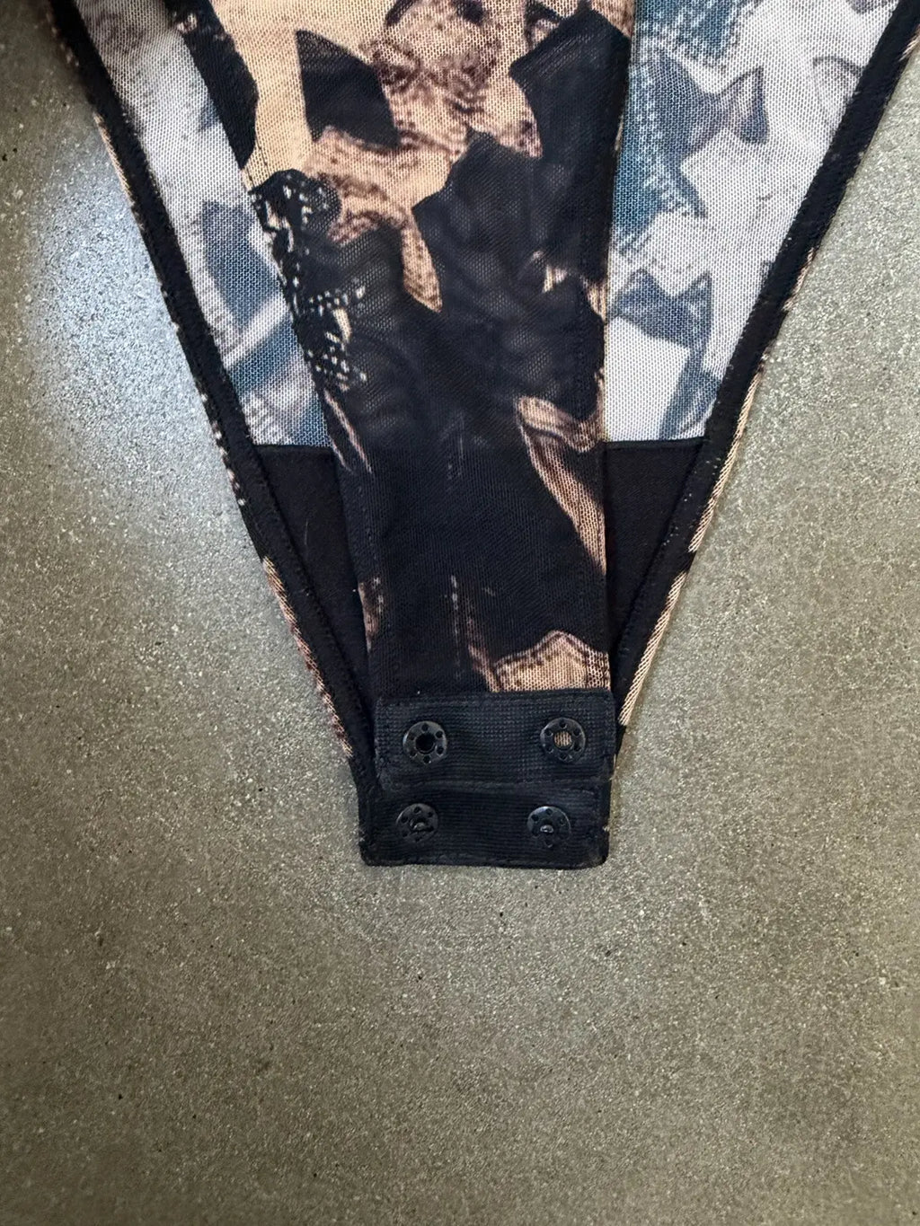 Chrome Hearts Cross Print Mesh Body Suit