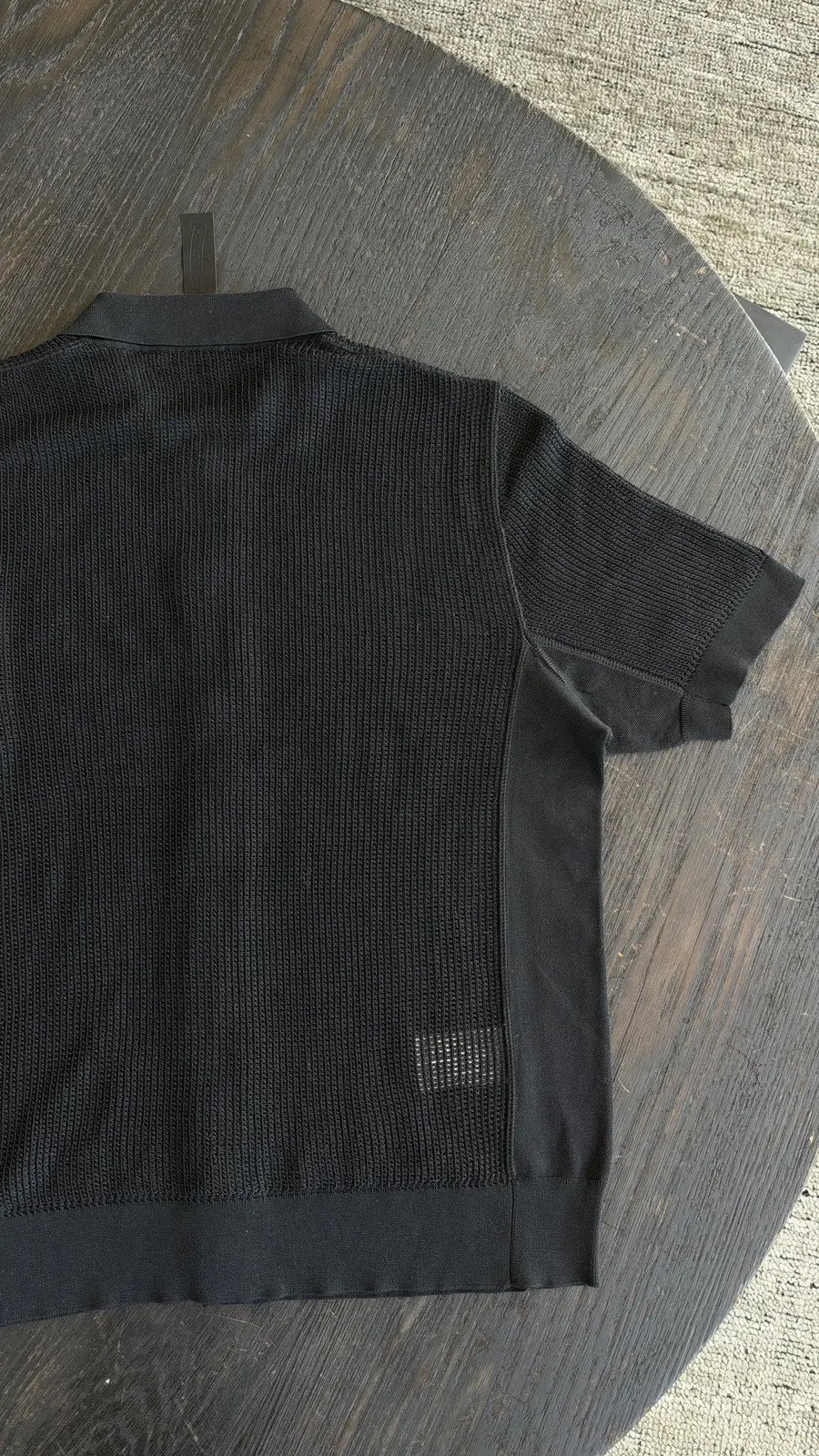 Chrome Hearts Knitted Short-Sleeve Button-Up Polo Shirt Size L Chrome Hearts
