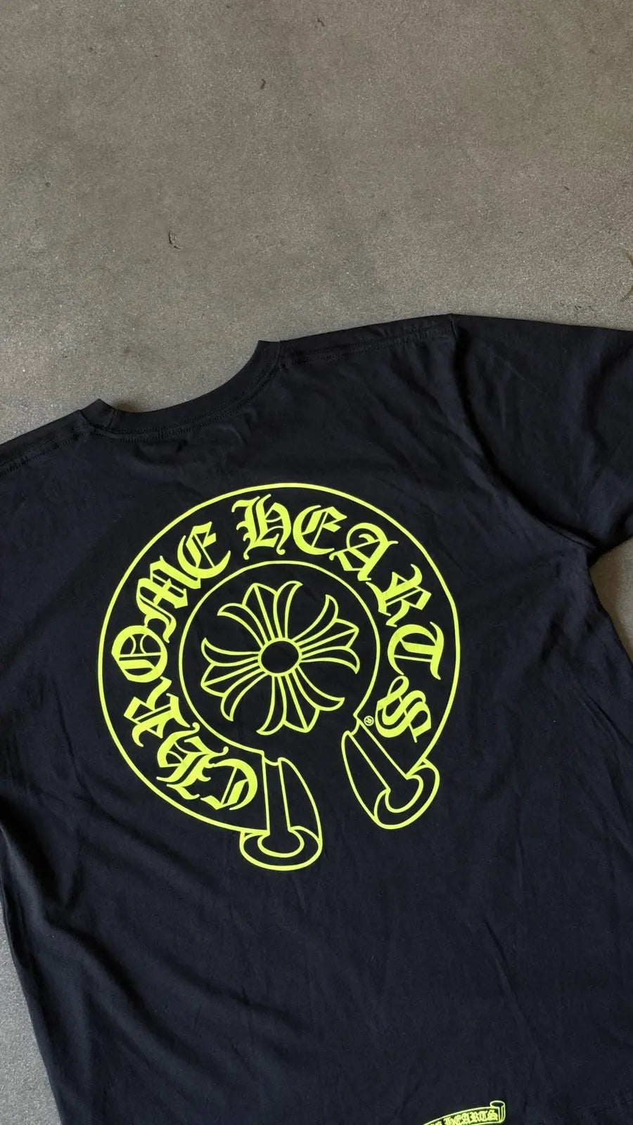 Chrome Hearts Neon Horseshoe Logo Pocket T-Shirt