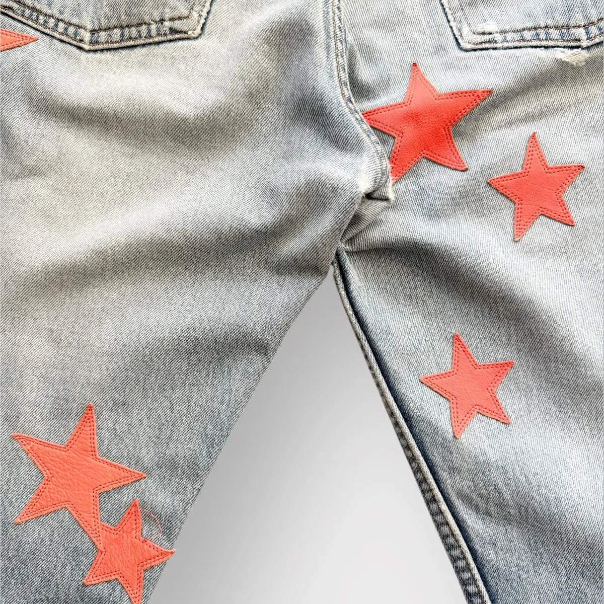 Chrome Hearts Orange Star Patch Levis Jeans