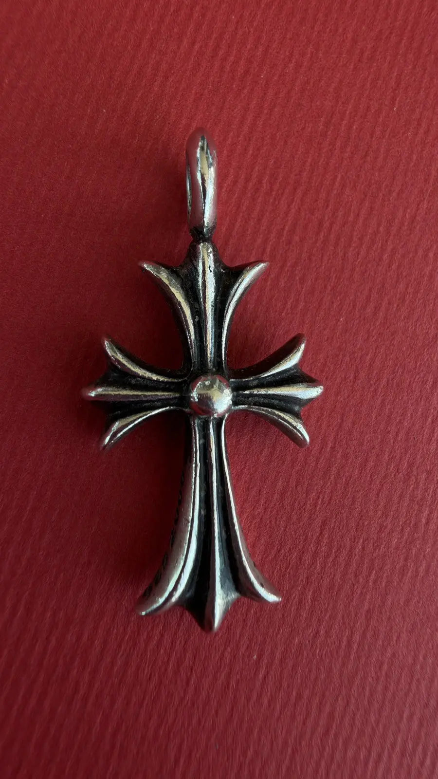Chrome Hearts Tiny CH Cross Pave Diamond Pendant Chrome Hearts