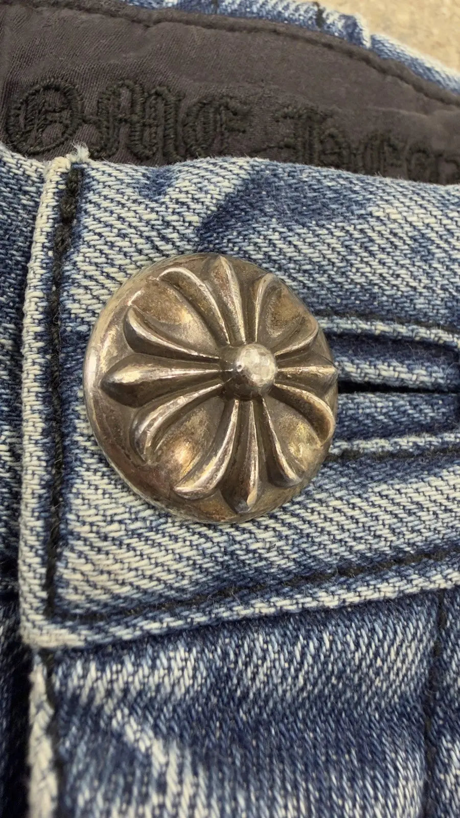 Chrome Hearts Double Knee Denim Carpenter Shorts