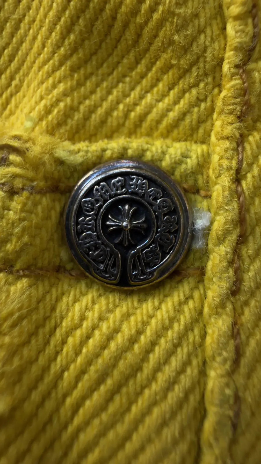 Chrome Hearts Yellow Cross Patches Levi’s Jeans