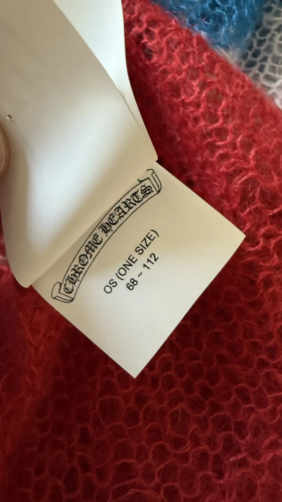 Chrome Hearts Oversized Red/White/Blue Mohair Sweater