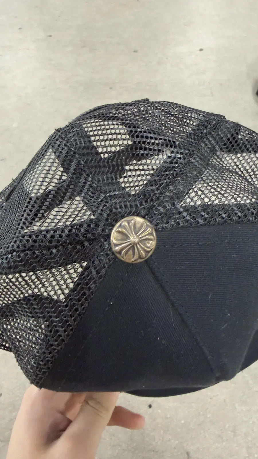 Chrome Hearts Chrome Hearts Cross Mesh Baseball Cap