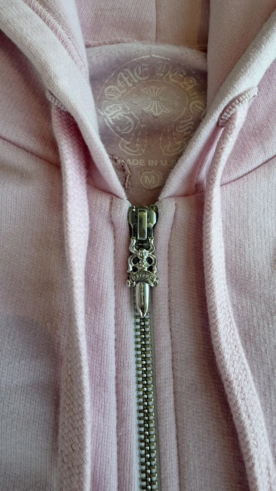 Chrome Hearts Pink Vine Dagger Beaded Zip-Up Hoodie Size M Chrome Hearts
