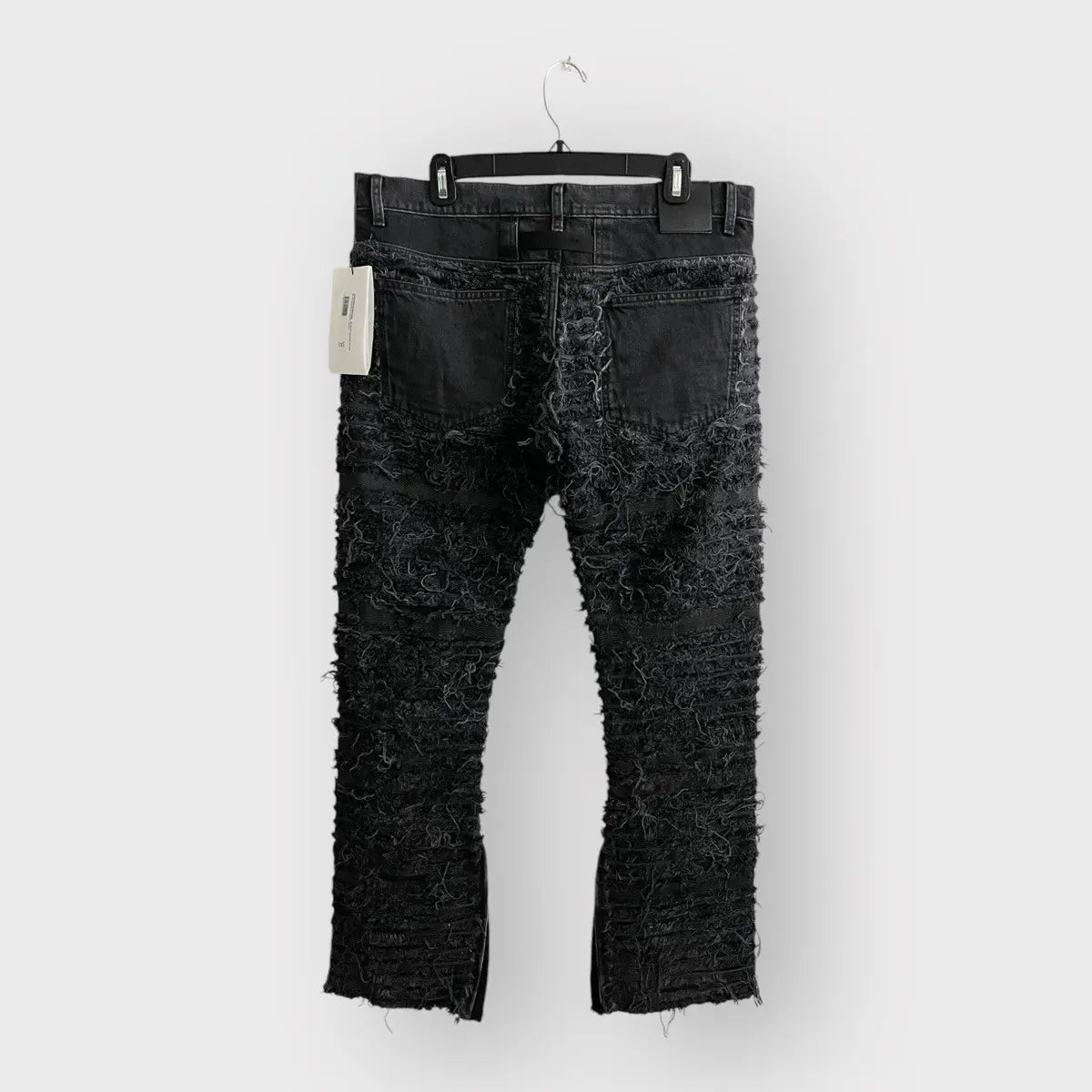 1017 ALYX 9SM X Blackmeans Distressed Flare Denim Jeans