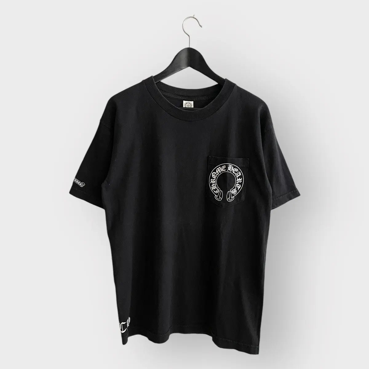 2000s Chrome Hearts Vertical Crosses Logo Pocket Tee