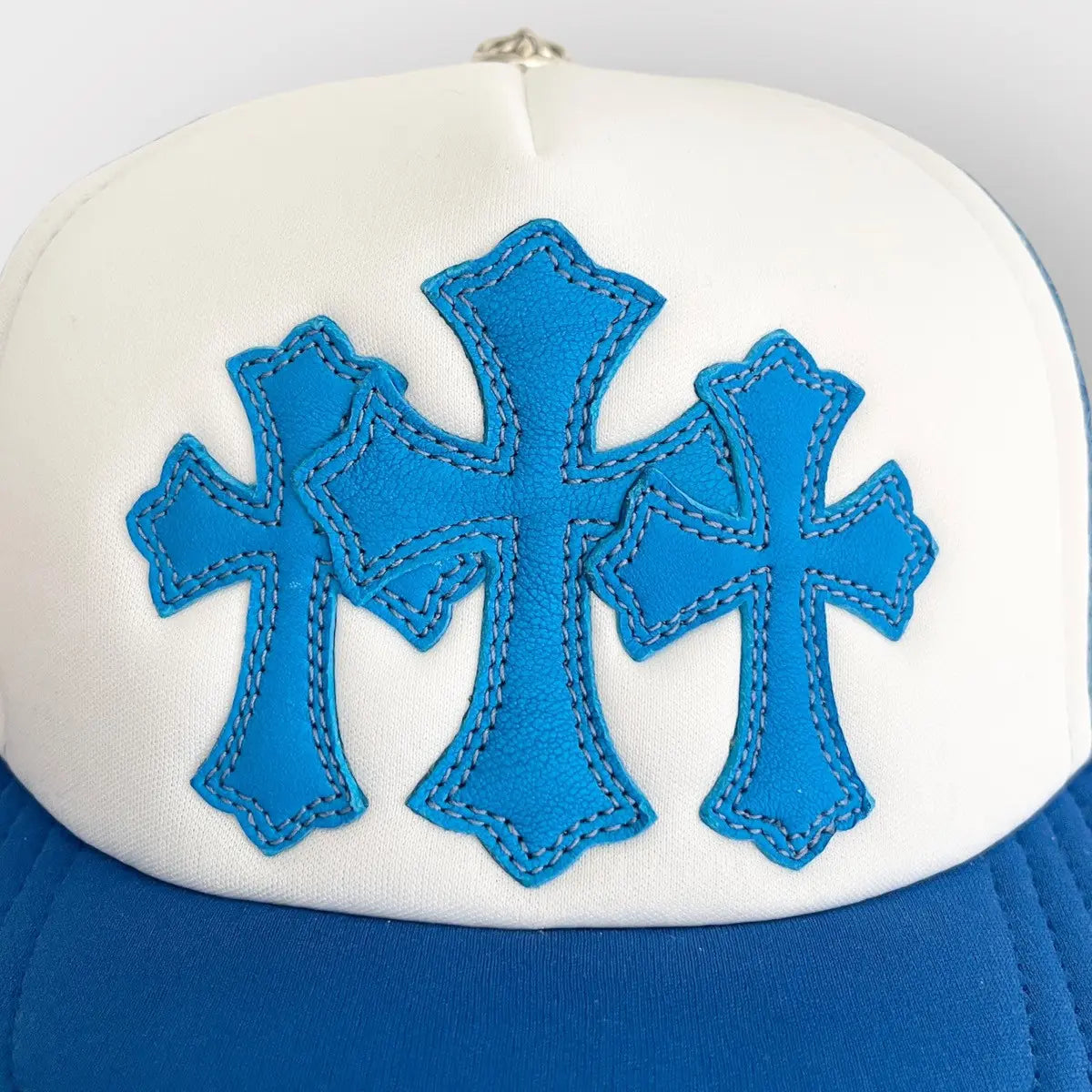 Chrome Hearts Blue Cross Patch Hat