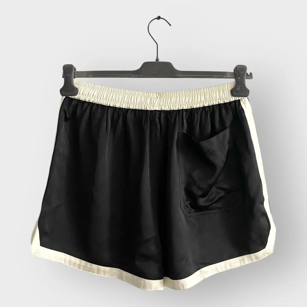 BODE Straight-Leg Bead-Embellished Satin Shorts