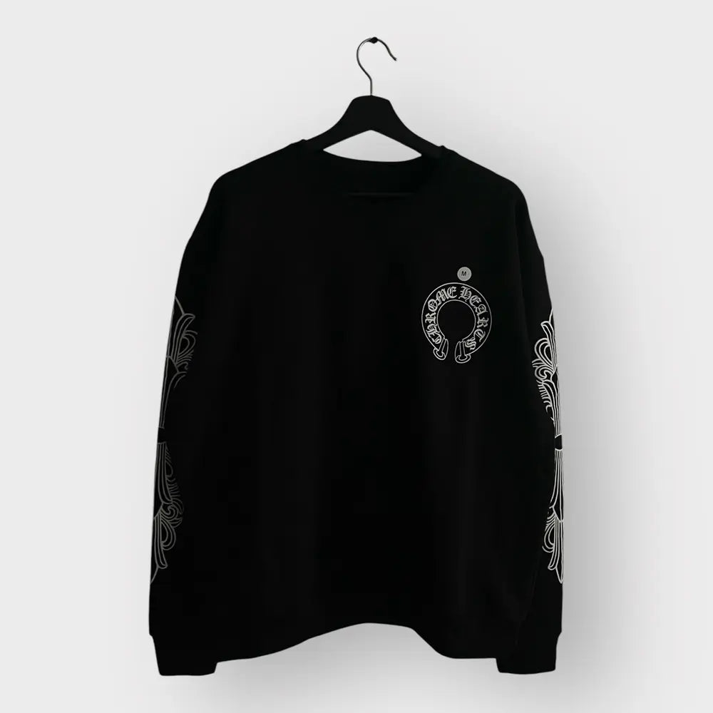 Chrome Hearts Floral Horseshoe Crewneck Sweatshirt