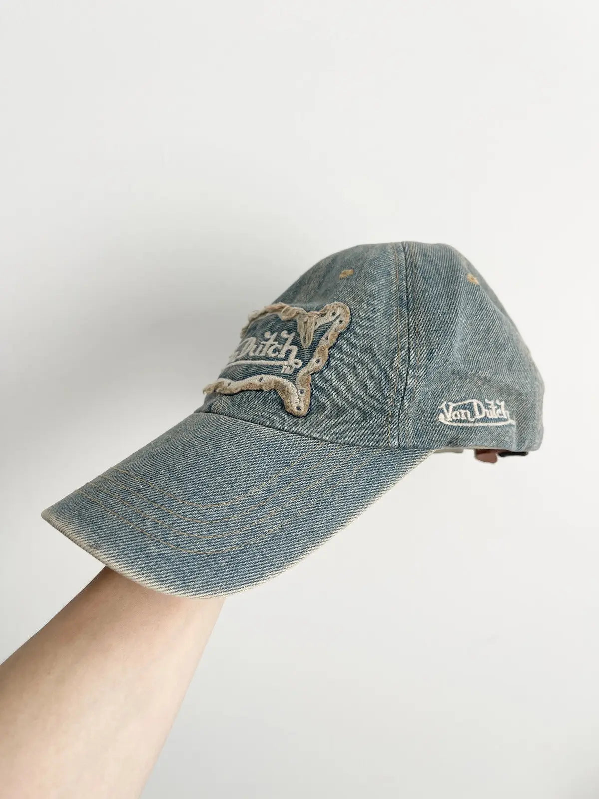 2000s Von Dutch Blue Denim Logo Hat