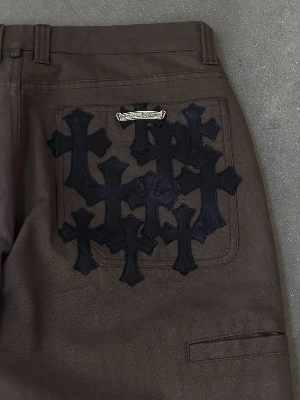 Chrome Hearts Flooded Back Patches Carpenter Pants