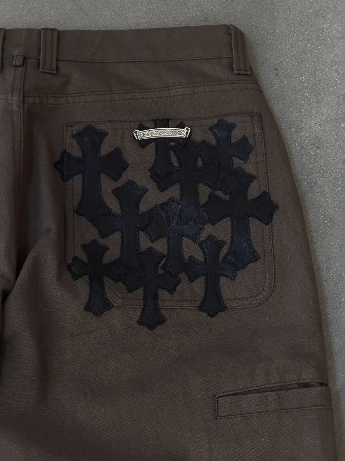 Chrome Hearts Flooded Back Patches Carpenter Pants