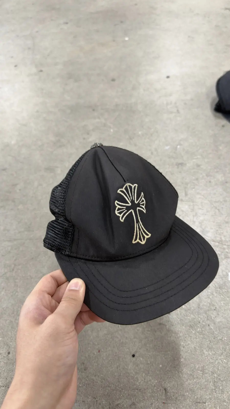 Embroidered Cross Trucker Hat