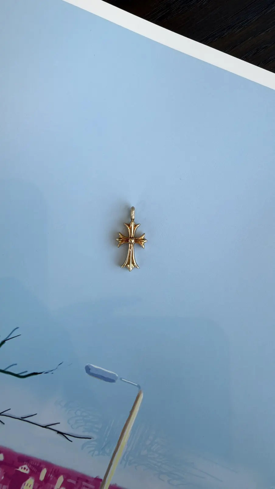 Chrome Hearts 22K Gold Diamond Cross Pendant Chrome Hearts