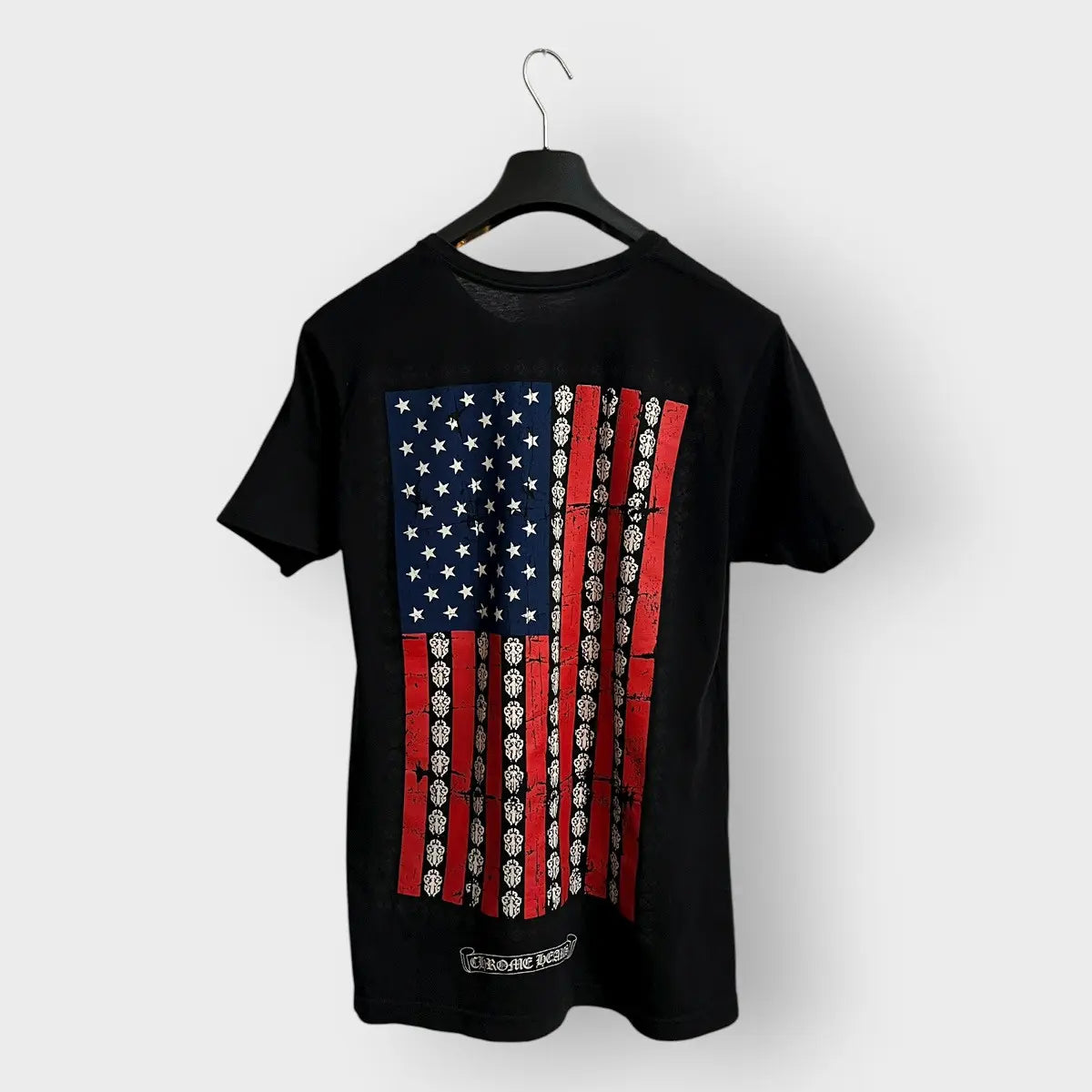 2010s Chrome Hearts USA Flag Scroll Logo Tee