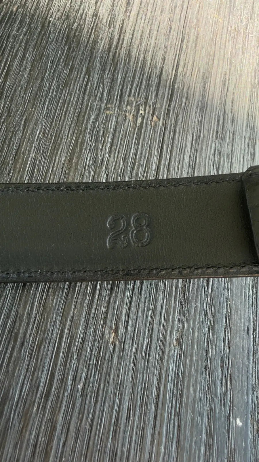 Chrome Hearts Black Textured Leather Belt Strap Chrome Hearts
