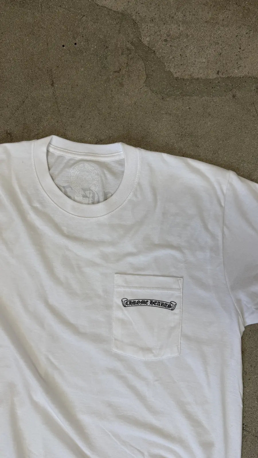 Chrome Hearts Shoulder Scripts Logo Pocket T-Shirt