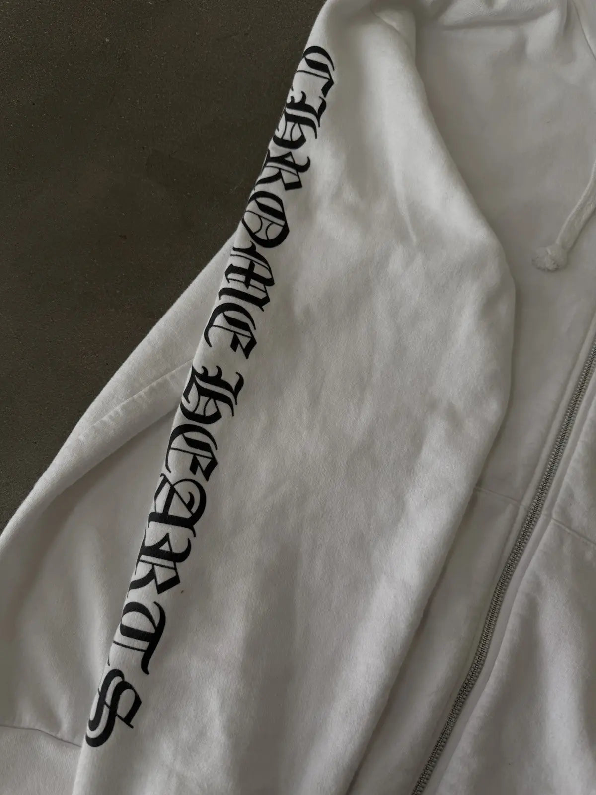 Chrome Heart Scroll Zip-Up Hoodie