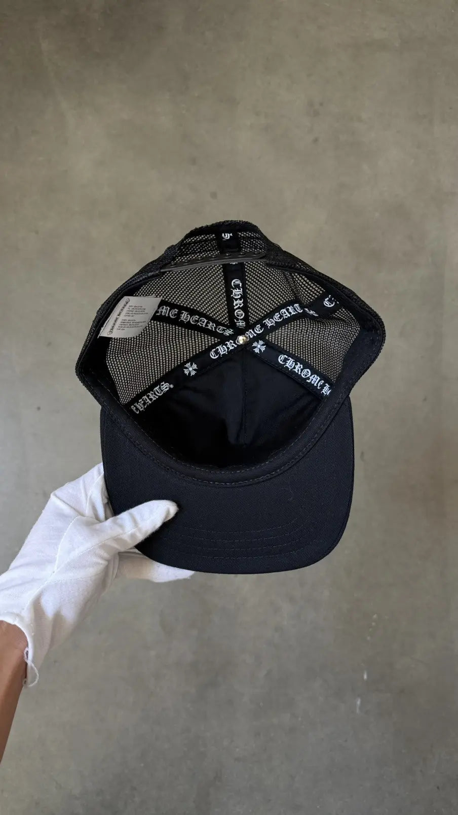 Chrome Hearts Pony Hair Cemetery Cross Trucker Hat