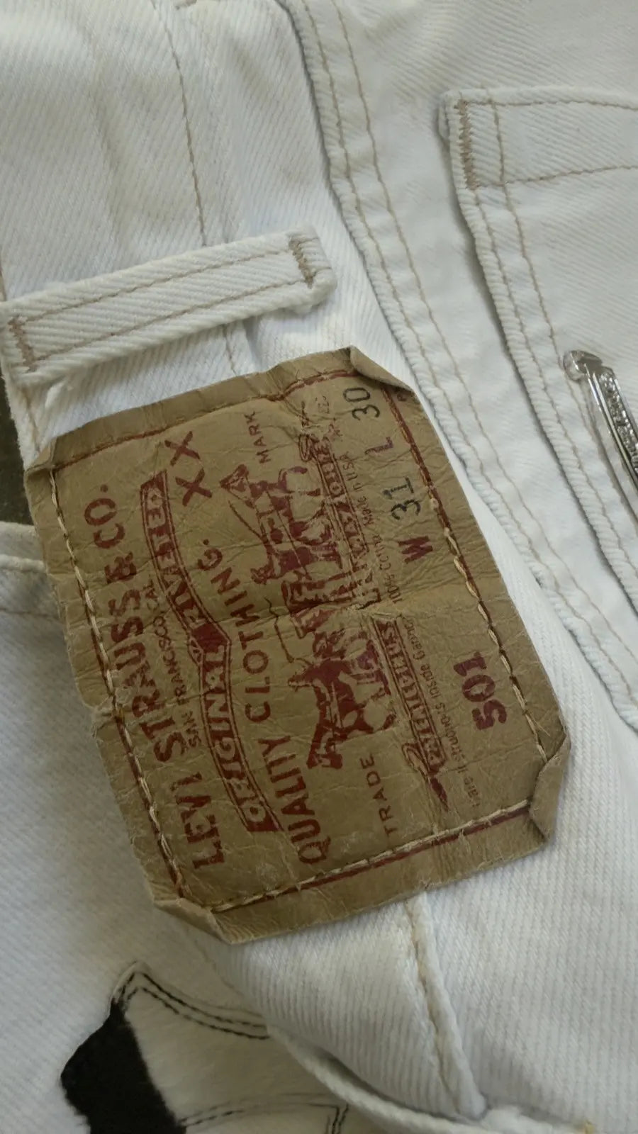 Chrome Hearts Levi's 501 Pony Hair Cross Patch Jean
