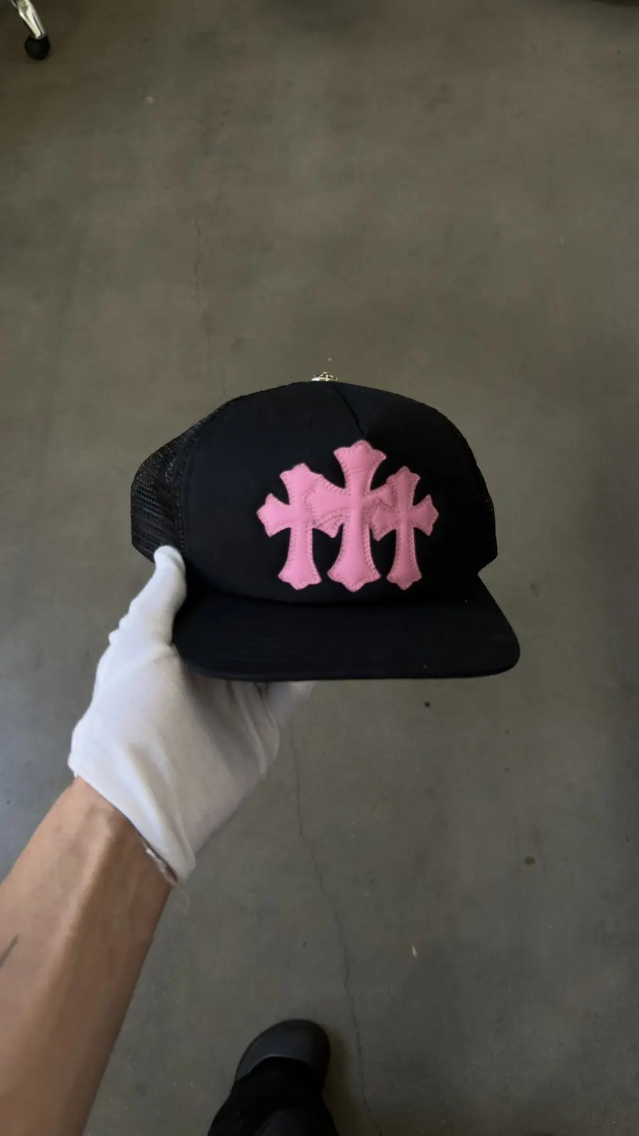 Chrome Hearts Triple Cross Patch Trucker Cap