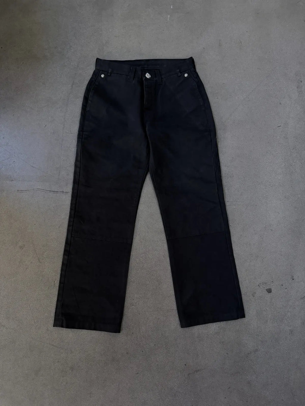 Chrome Hearts Cemetery Cross Leather Patch Cargo Pants