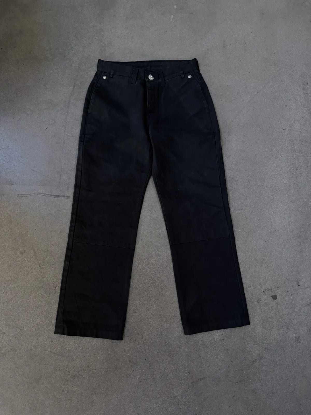 Chrome Hearts Cemetery Cross Leather Patch Cargo Pants