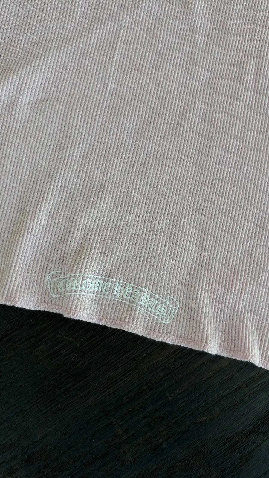 Chrome Hearts Pink T-Bar Script Rib Tank Top Size S Chrome Hearts