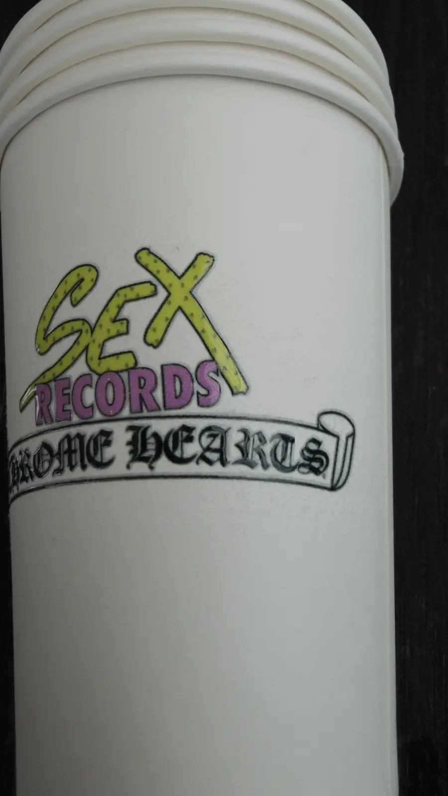 Chrome Hearts x Matty Boy "Sex Records" Styrofoam Cup Chrome Hearts