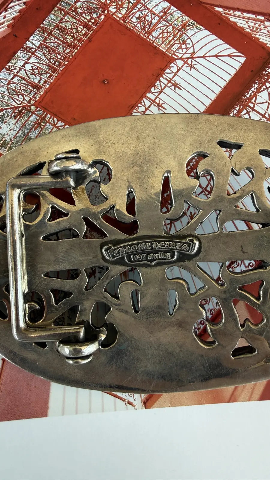 Chrome Hearts Classic Oval Cross Belt Buckle Chrome Hearts
