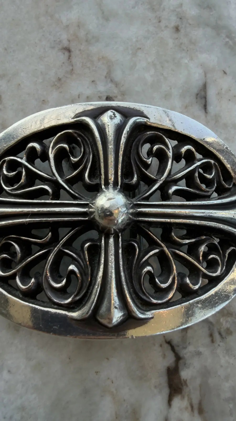 Chrome Hearts Oval Cross Belt Buckle Chrome Hearts