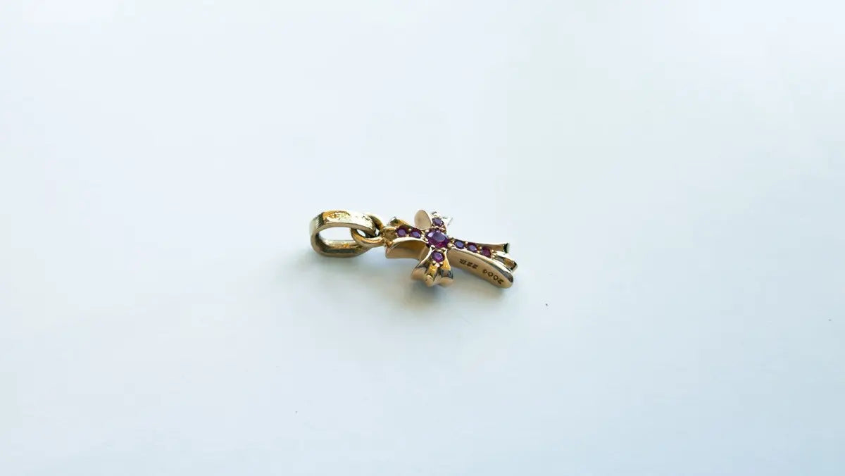 Chrome Hearts 22K Gold Baby Fat Cross Pendant Chrome Hearts