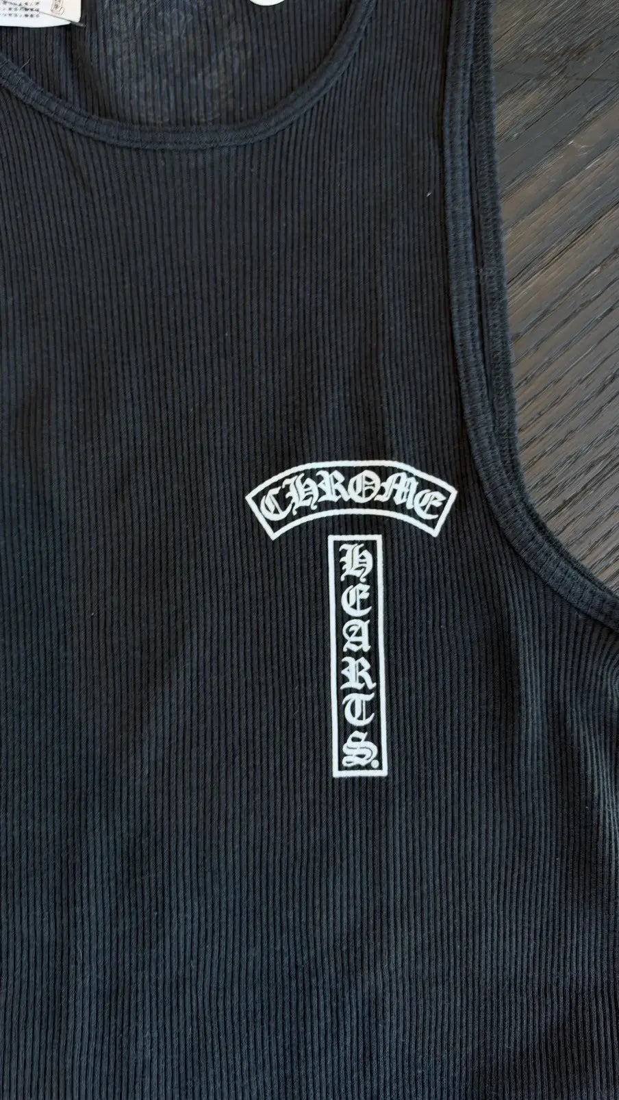Chrome Hearts Fine-Ribbed Black Tank Top Size M Chrome Hearts