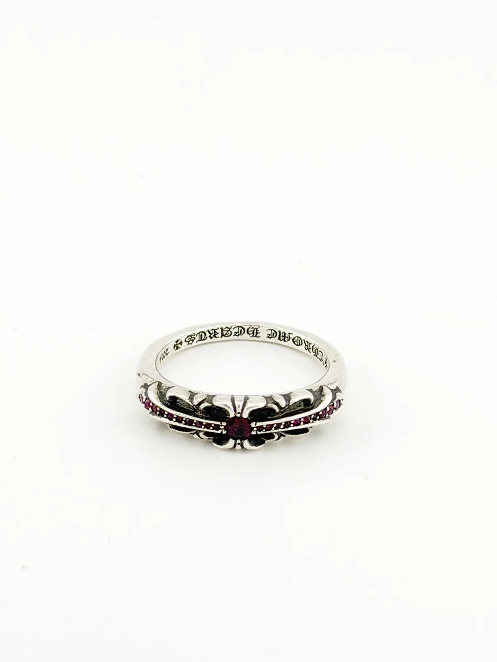 Chrome Hearts Ruby Baby Classic Floral Ring